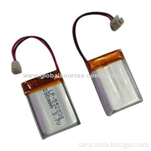 Lithium Polymer Battery Pack with 3.7V, 200mAh Capacity